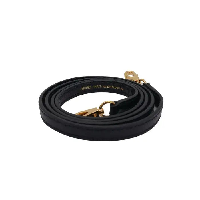 Kelly II Sellier Mini Black Shiny Lizard Gold Hardware