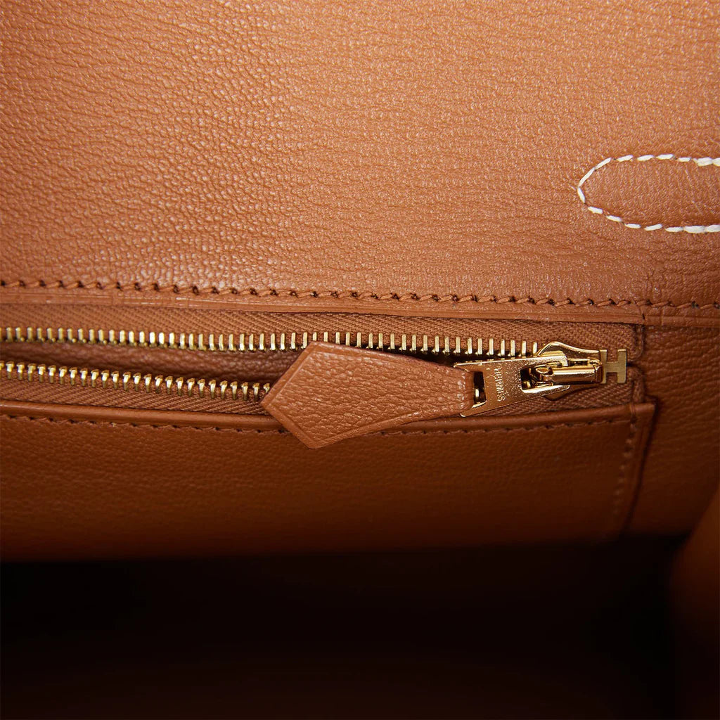 Birkin 25 Craie and Gold Togo Brushed Gold Hardware