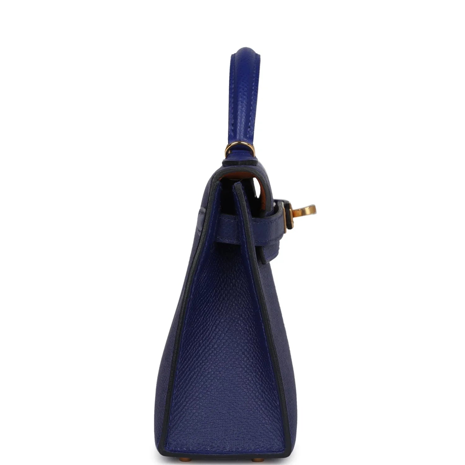 Kelly Sellier 20 Casaque Bleu Electric and Bleu Encre Epsom Gold Hardware