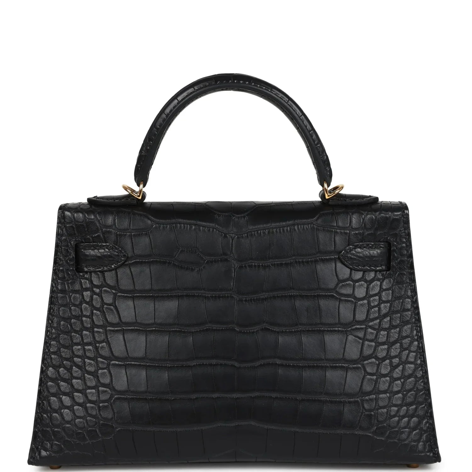 Kelly Sellier 20 Black Matte Alligator Gold Hardware