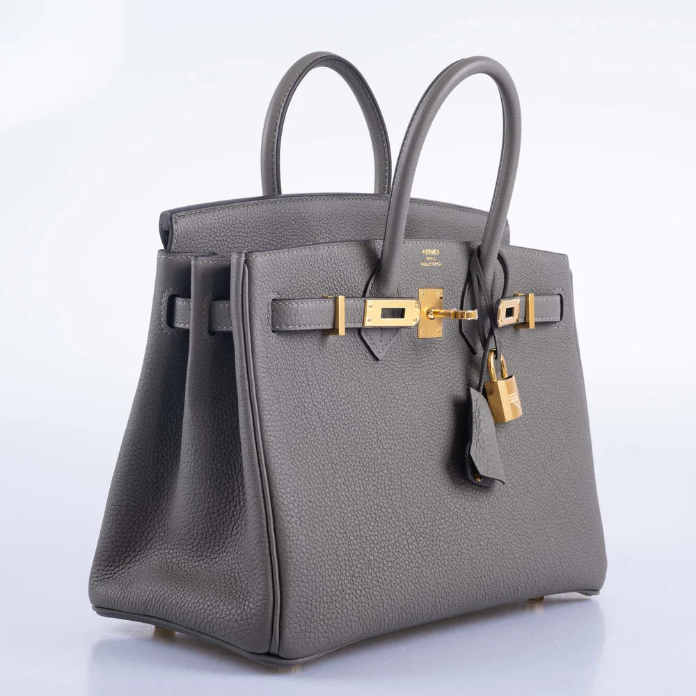 BIRKIN 25 GRIS MEYER TOGO GOLD HARDWARE