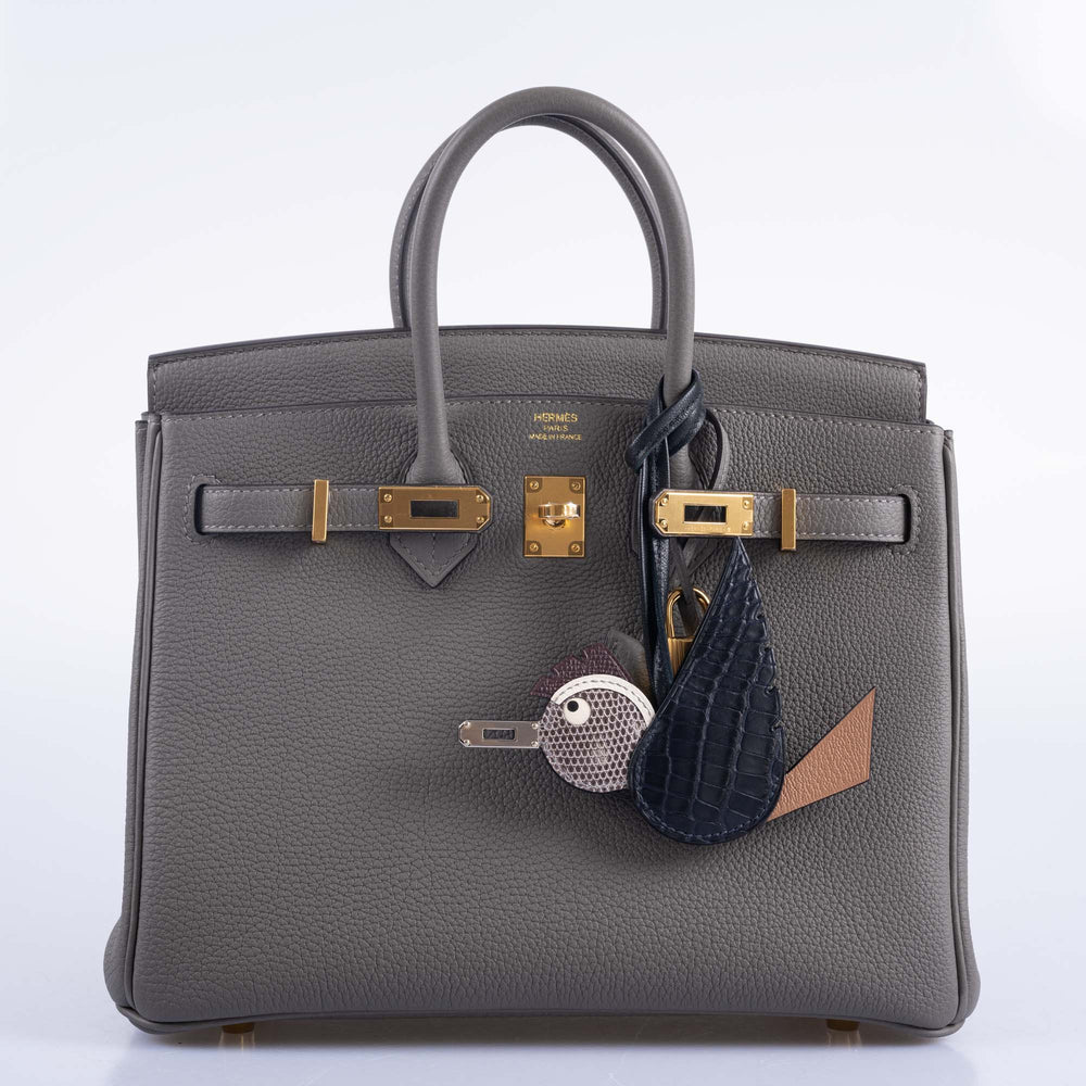 BIRKIN 25 GRIS MEYER TOGO GOLD HARDWARE
