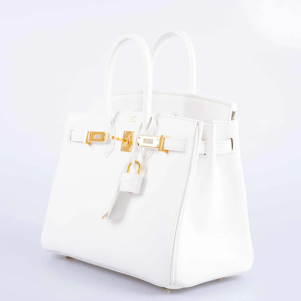 BIRKIN 25 WHITE EPSOM WITH GOLD HARDWARE