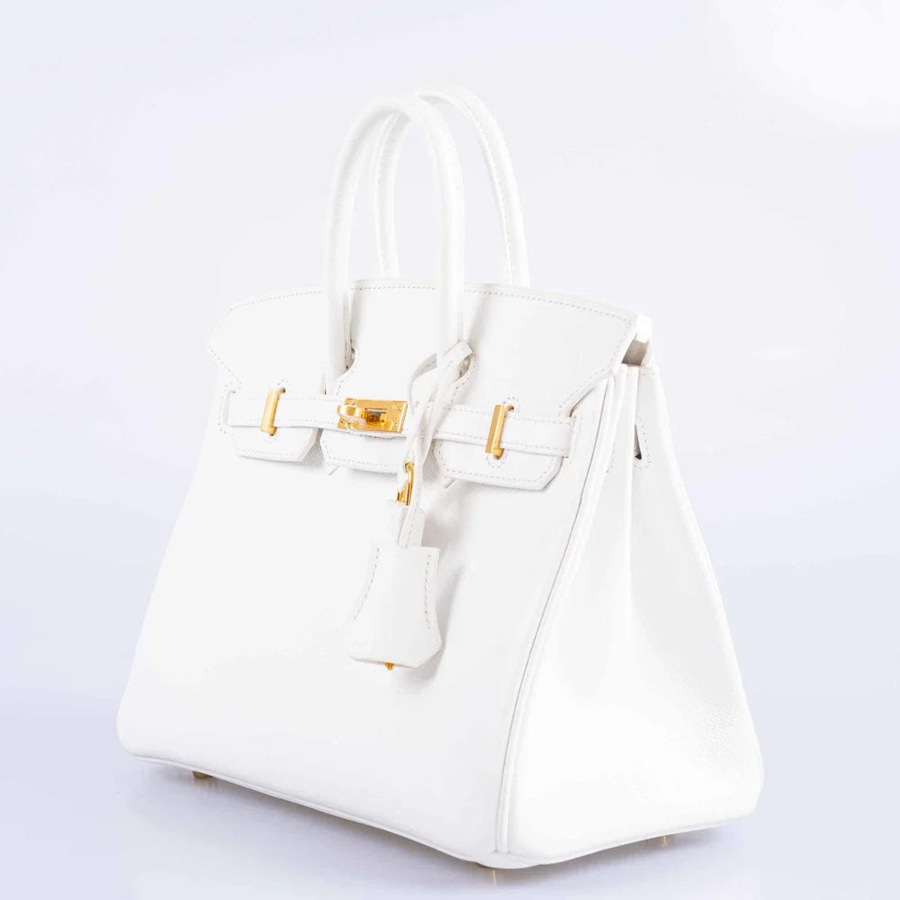 BIRKIN 25 WHITE EPSOM WITH GOLD HARDWARE