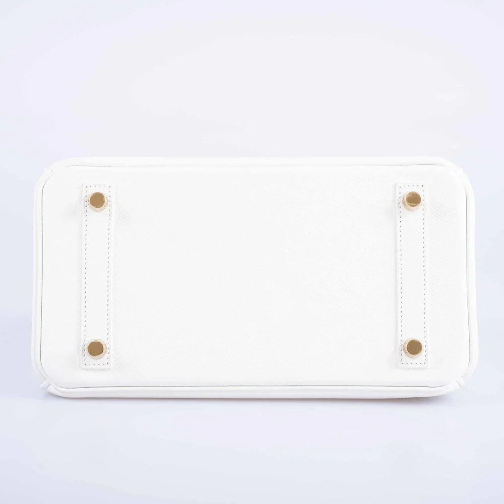 BIRKIN 25 WHITE EPSOM WITH GOLD HARDWARE