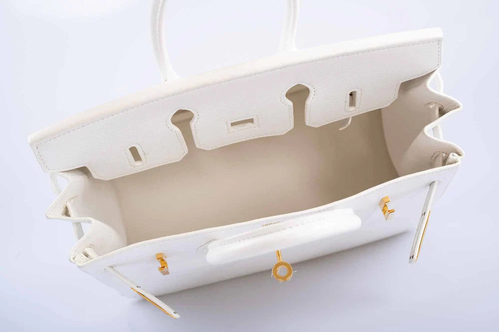 BIRKIN 25 WHITE EPSOM WITH GOLD HARDWARE