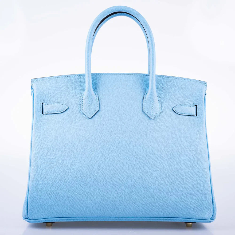 BIRKIN 30 BLUE CELESTE EPSOM GOLD HARDWARE