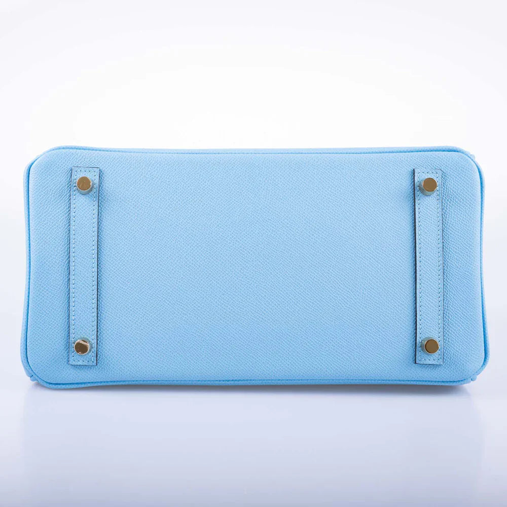 BIRKIN 30 BLUE CELESTE EPSOM GOLD HARDWARE