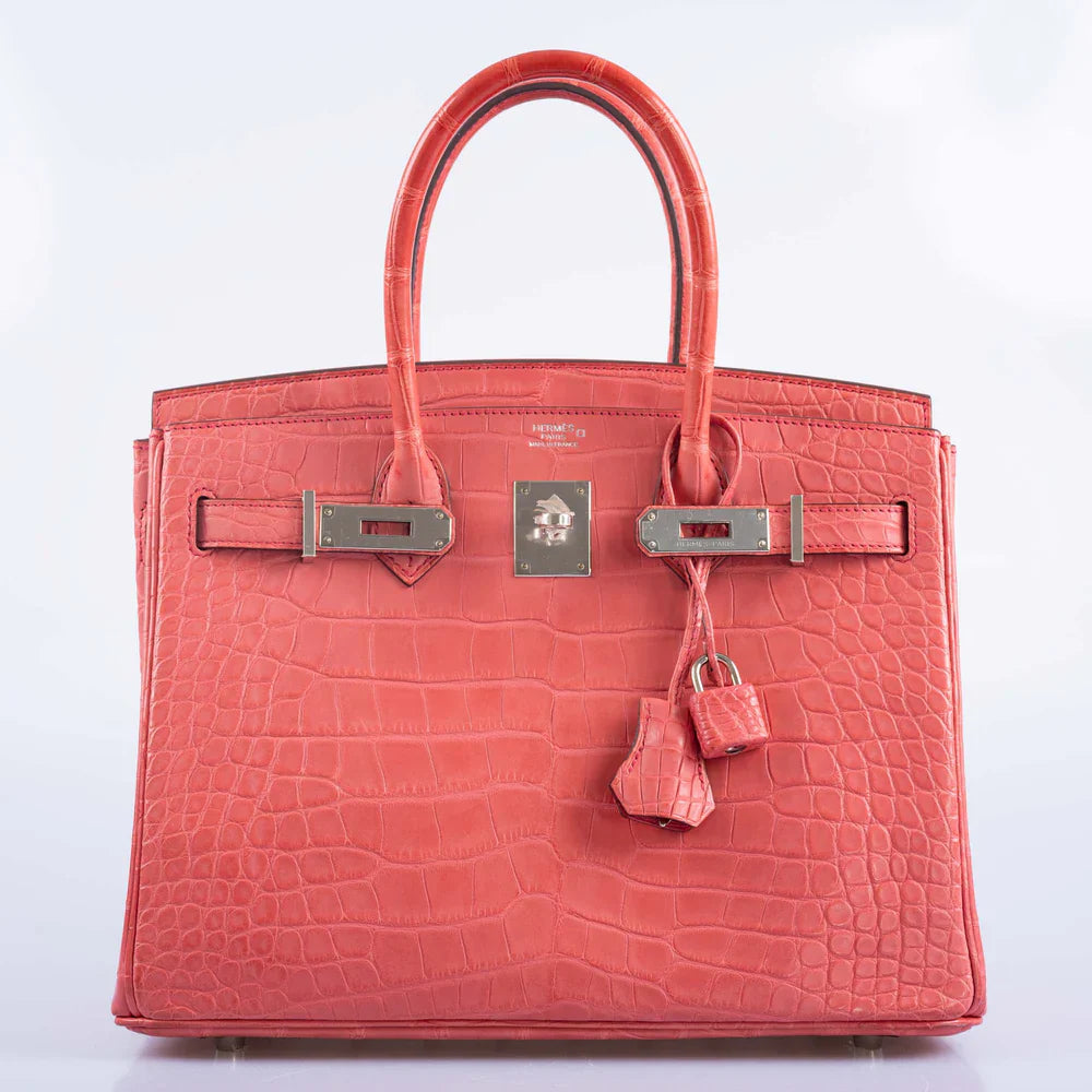 BIRKIN 30 MATTE BOUGAINVILLIER ALLIGATOR PALLADIUM HARDWARE