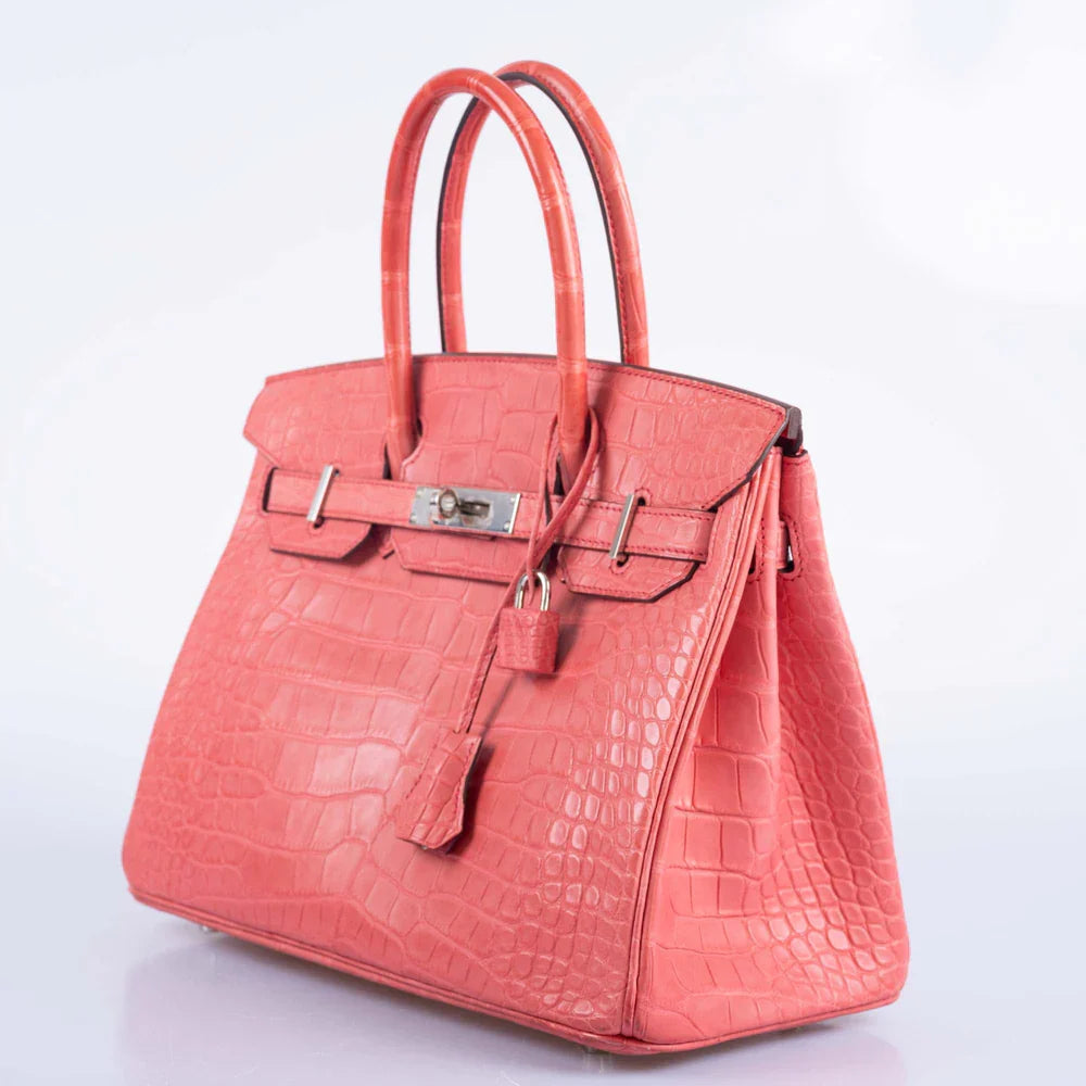 BIRKIN 30 MATTE BOUGAINVILLIER ALLIGATOR PALLADIUM HARDWARE