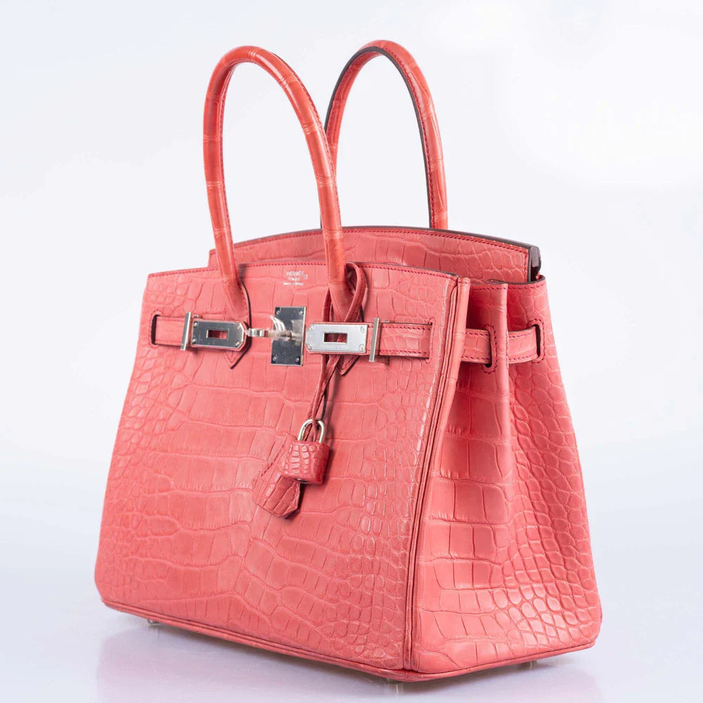 BIRKIN 30 MATTE BOUGAINVILLIER ALLIGATOR PALLADIUM HARDWARE