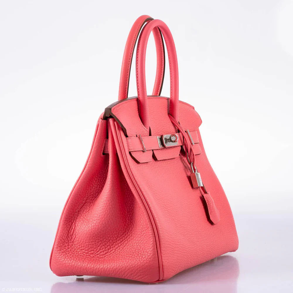 BIRKIN 30 ROSE LIPSTICK TOGO PALLADIUM HARDWARE