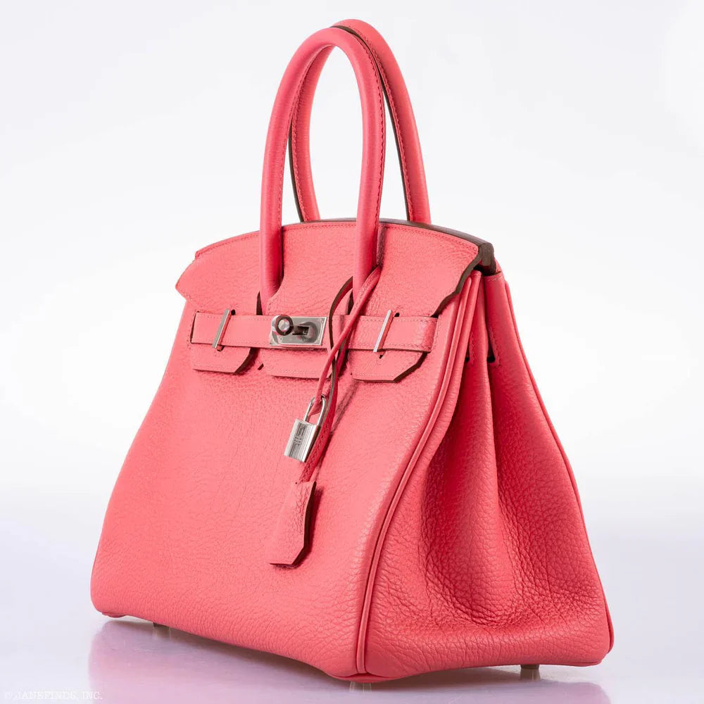 BIRKIN 30 ROSE LIPSTICK TOGO PALLADIUM HARDWARE
