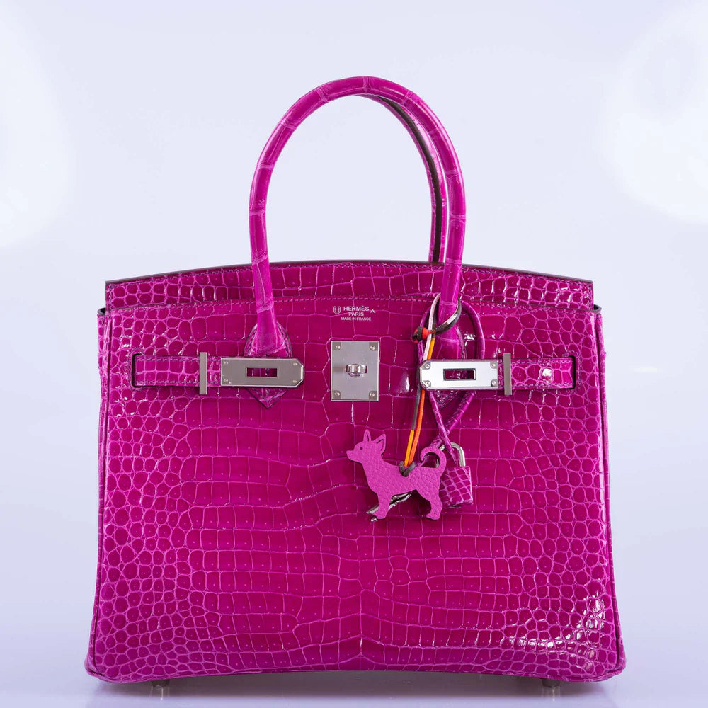 HSS BIRKIN 30 ROSE SCHEHERAZADE POROSUS CROCODILE & CASSIS INTERIOR WITH PALLADIUM HARDWARE