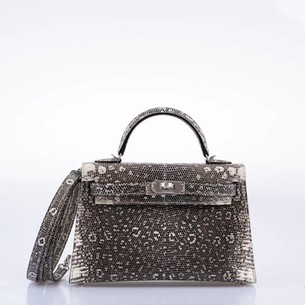 KELLY 20 MINI II SELLIER OMBRÉ LIZARD WITH PALLADIUM HARDWARE