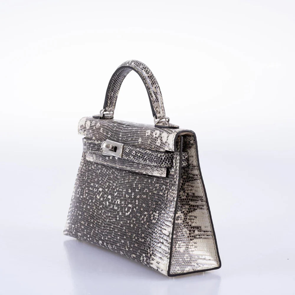 KELLY 20 MINI II SELLIER OMBRÉ LIZARD WITH PALLADIUM HARDWARE