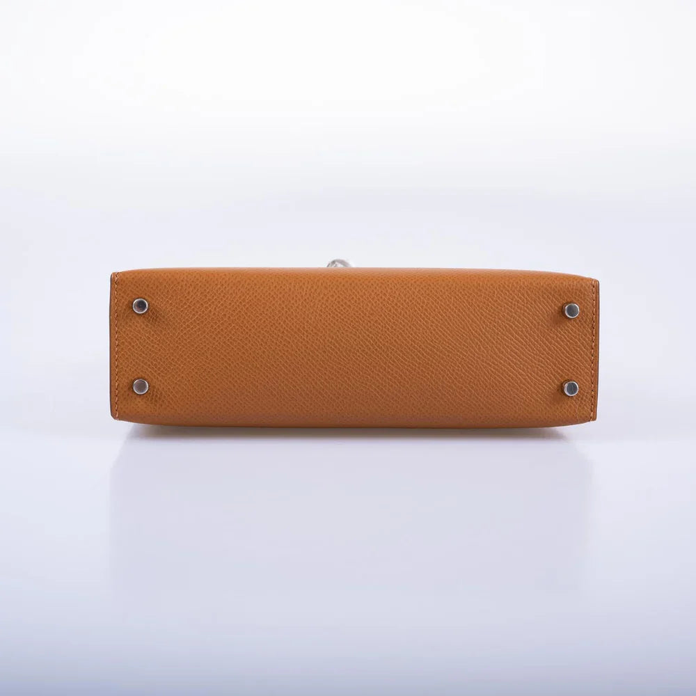 TRICOLOR MINI KELLY 20 GOLD, NATA, AND BLACK EPSOM PALLADIUM HARDWARE