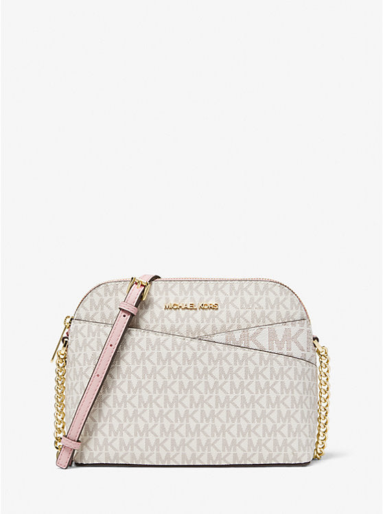 Crossbody Dome Vainilla Correa Rosada