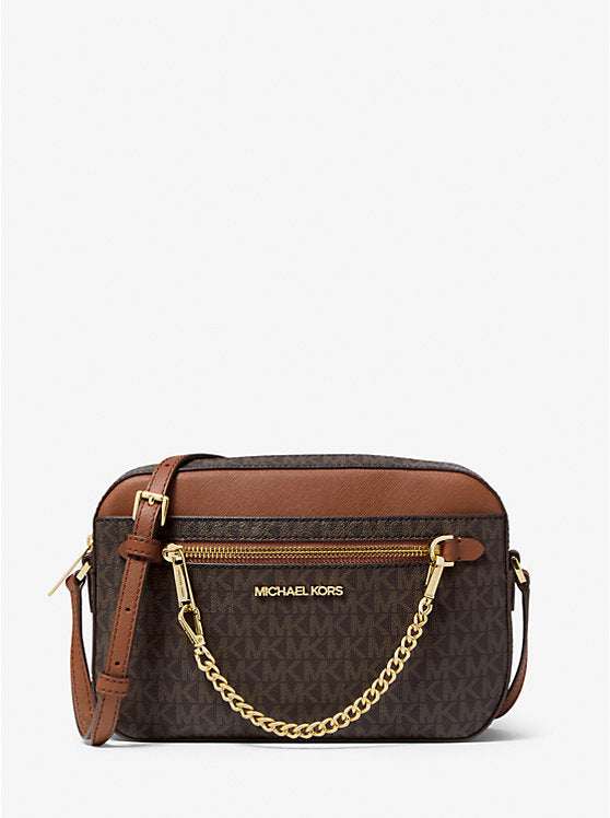 Crossbody Michael Kors Vainilla Camel con cadena - Distrito de la Moda
