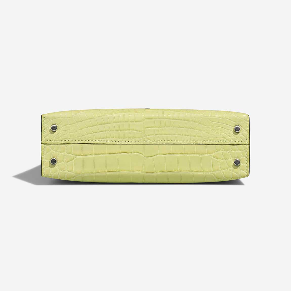 Kelly Mini Matte Alligator Jaune Bourgeon