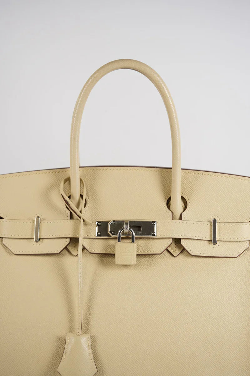 Birkin 30 in Parchemin Epsom Leather & Palladium Hardware Stamp Square M