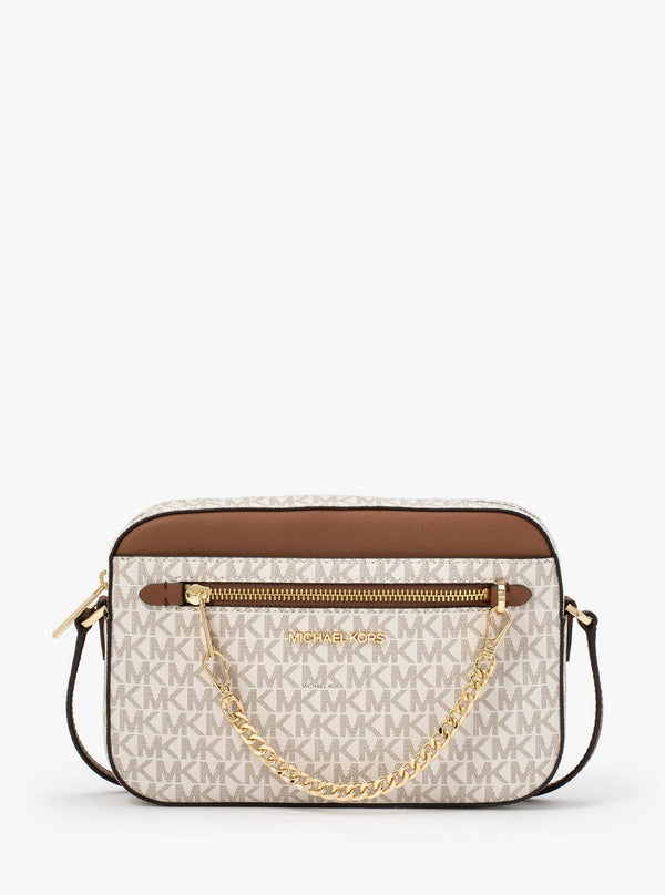 Crossbody Michael Kors Vainilla Camel con cadena - Distrito de la Moda