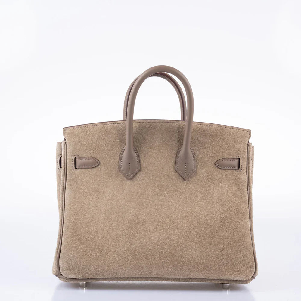 BIRKIN 25 GRIS CAILLOU & ETOUPE GRIZZLY AND SWIFT PALLADIUM HARDWARE
