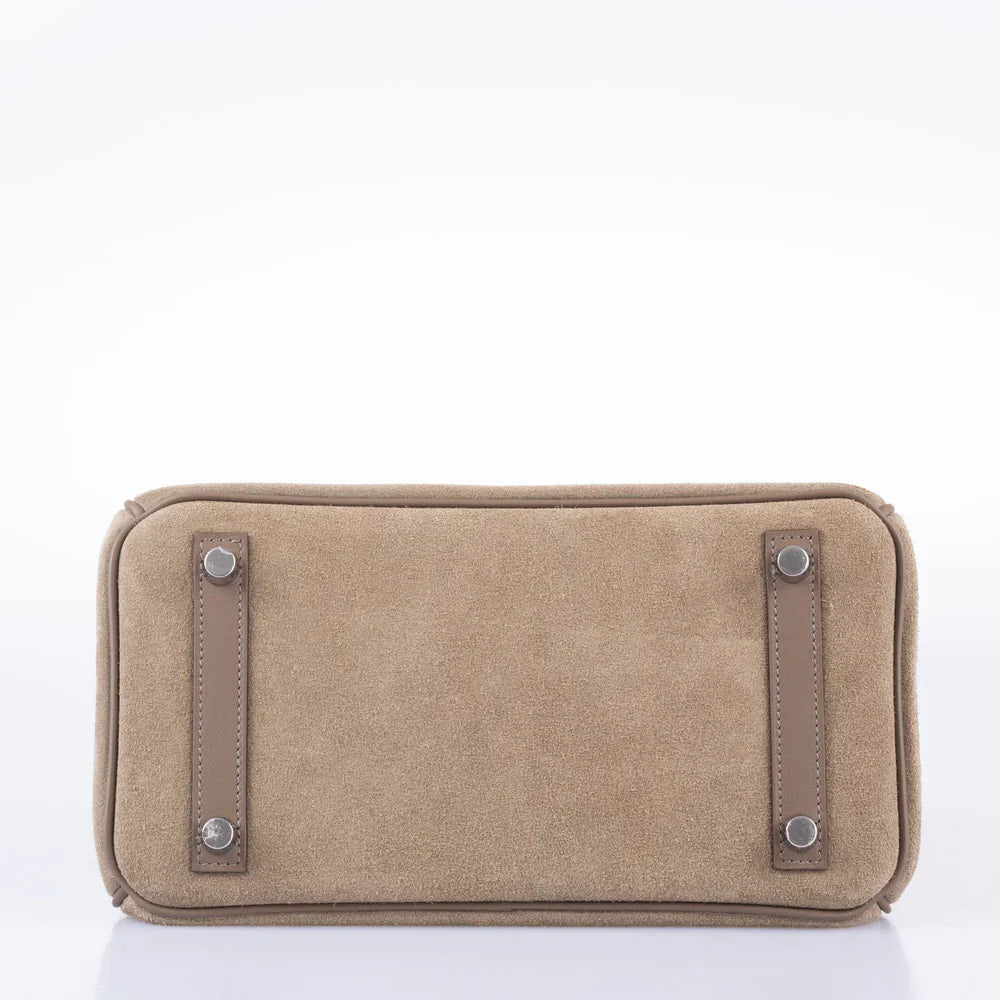 BIRKIN 25 GRIS CAILLOU & ETOUPE GRIZZLY AND SWIFT PALLADIUM HARDWARE