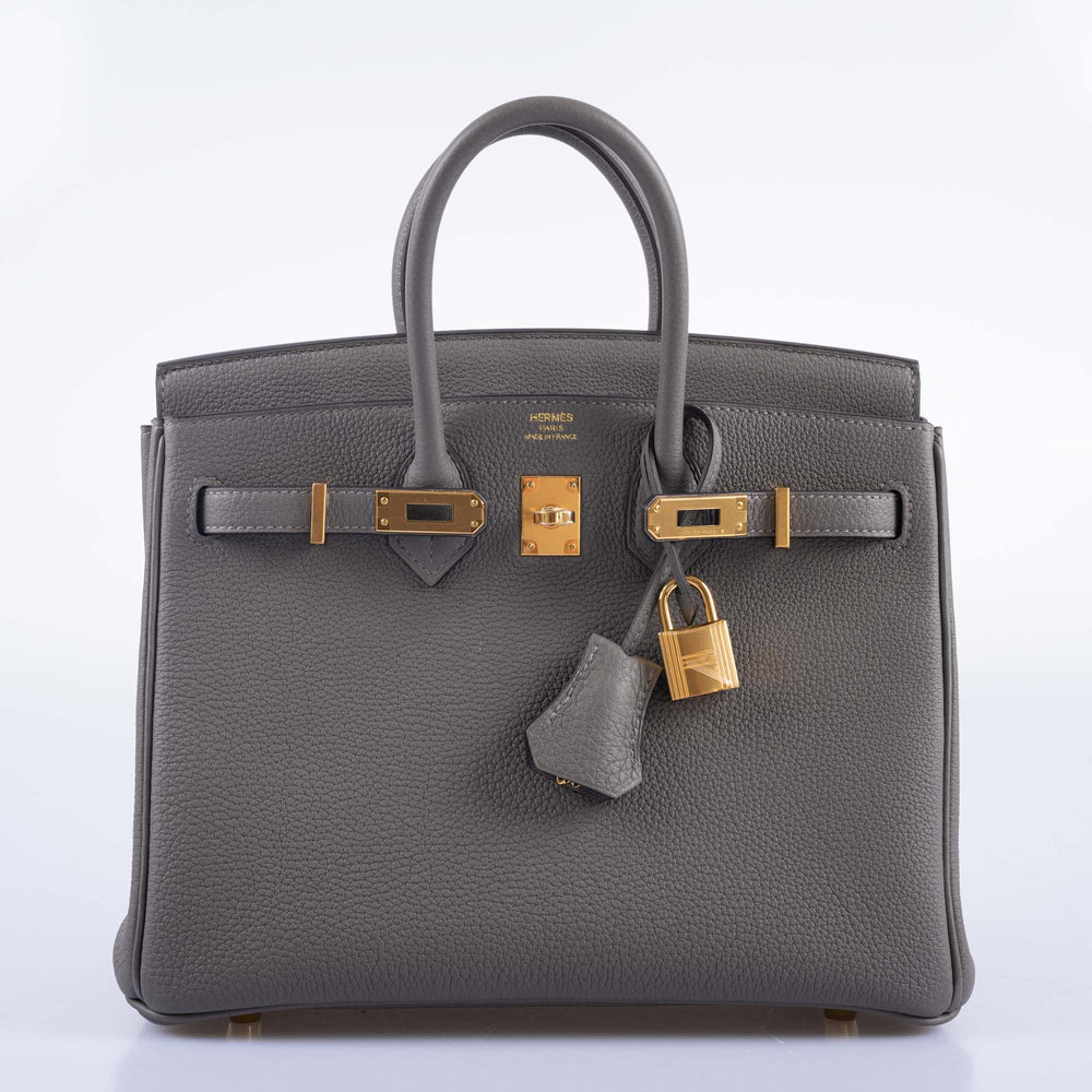 BIRKIN 25 GRIS MEYER TOGO GOLD HARDWARE