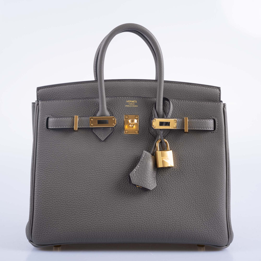 BIRKIN 25 GRIS MEYER TOGO GOLD HARDWARE