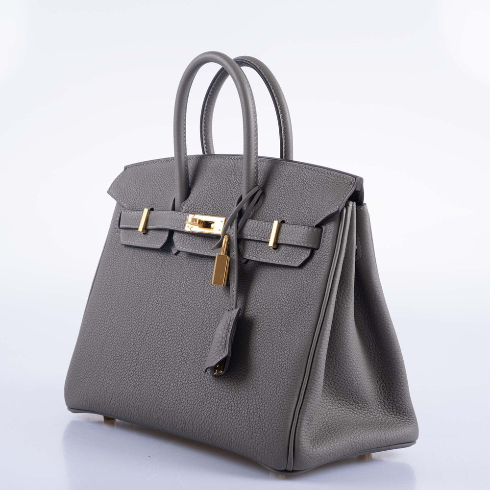 BIRKIN 25 GRIS MEYER TOGO GOLD HARDWARE
