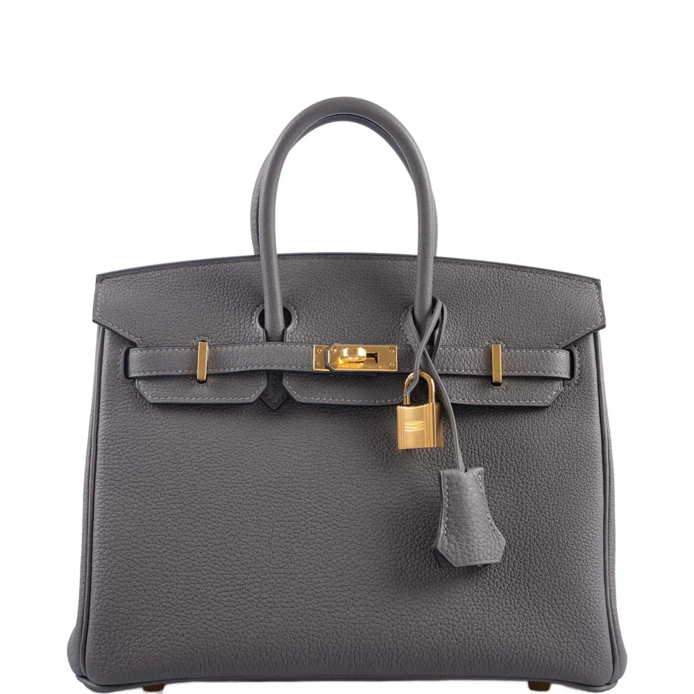 BIRKIN 25 GRIS MEYER TOGO GOLD HARDWARE