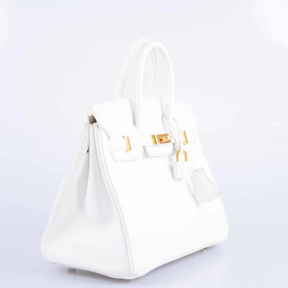 BIRKIN 25 WHITE EPSOM WITH GOLD HARDWARE