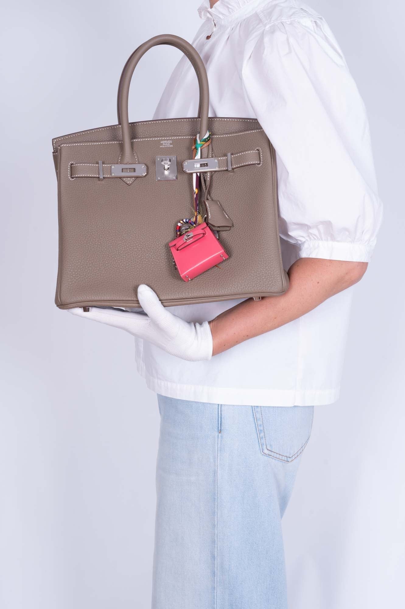 BIRKIN 30 ETOUPE TOGO PALLADIUM HARDWARE