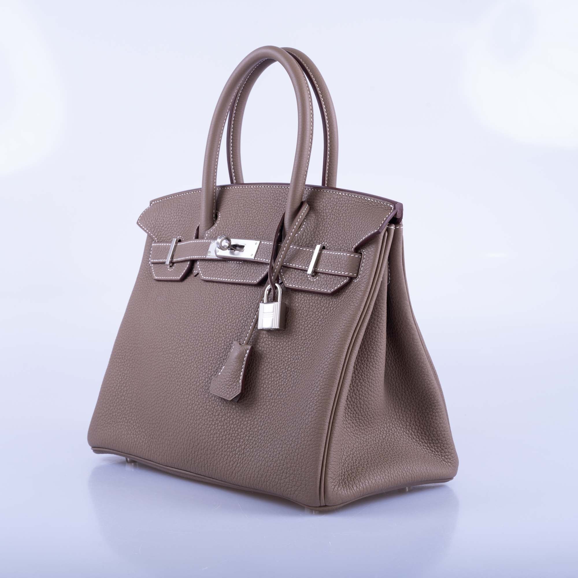BIRKIN 30 ETOUPE TOGO PALLADIUM HARDWARE