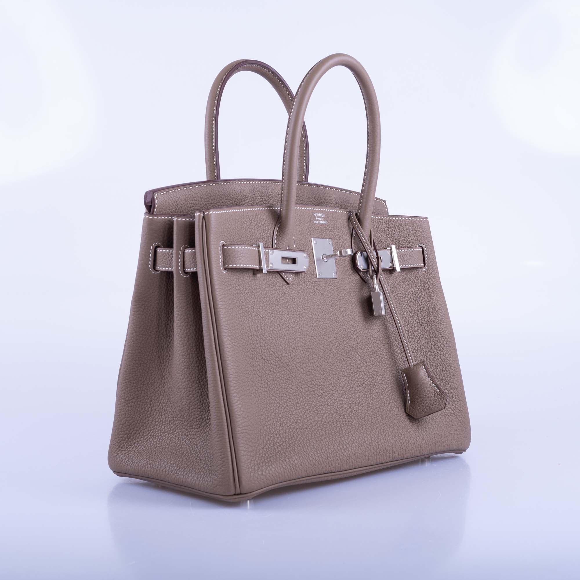 BIRKIN 30 ETOUPE TOGO PALLADIUM HARDWARE