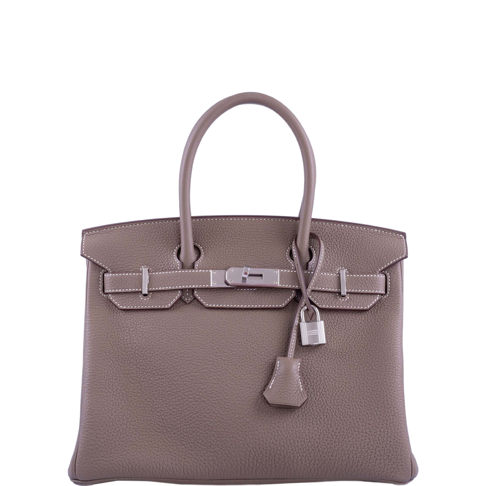 BIRKIN 30 ETOUPE TOGO PALLADIUM HARDWARE