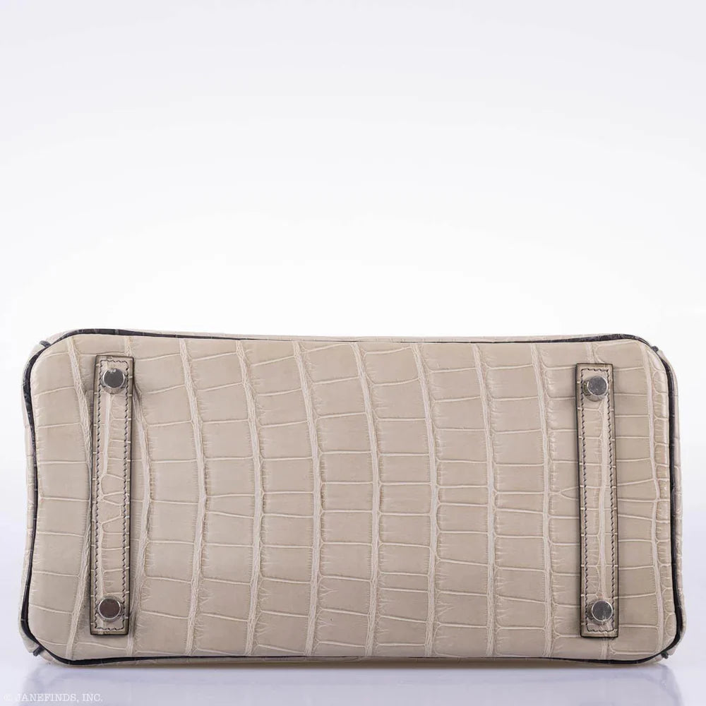 BIRKIN 30 HSS BETON & GRAPHITE MATTE ALLIGATOR BRUSHED PALLADIUM HARDWARE