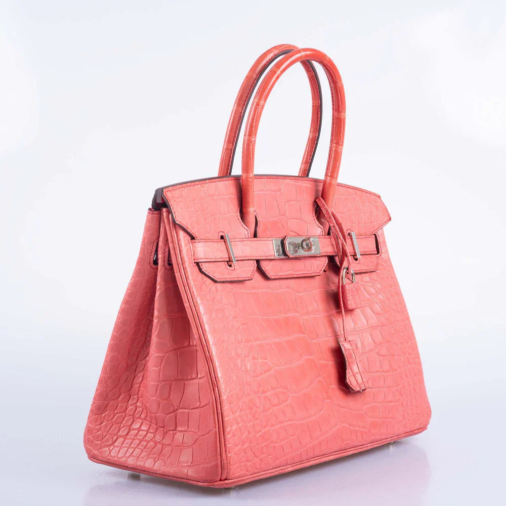 BIRKIN 30 MATTE BOUGAINVILLIER ALLIGATOR PALLADIUM HARDWARE