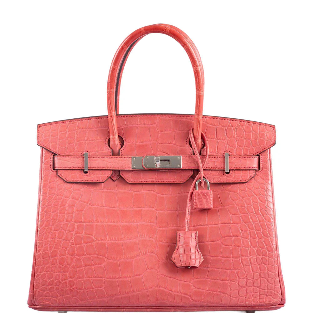 BIRKIN 30 MATTE BOUGAINVILLIER ALLIGATOR PALLADIUM HARDWARE
