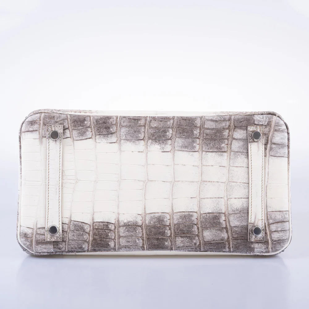 BIRKIN 30 MATTE HIMALAYAN NILOTICUS CROCODILE PALLADIUM HARDWARE