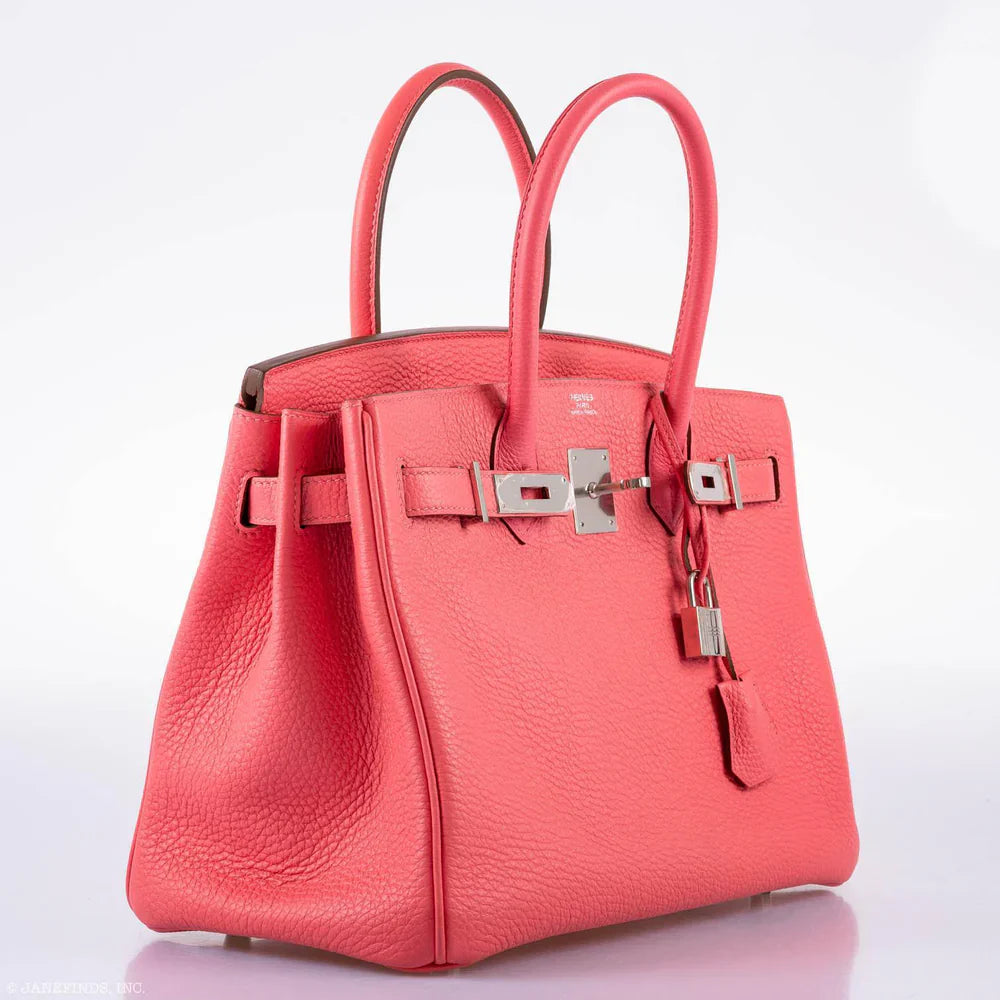 BIRKIN 30 ROSE LIPSTICK TOGO PALLADIUM HARDWARE