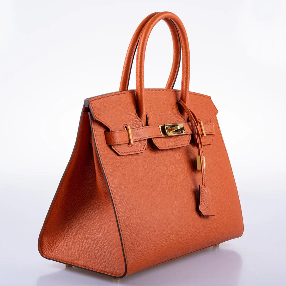 BIRKIN 30 SELLIER TERRE BATTUE EPSOM LEATHER GOLD HARDWARE