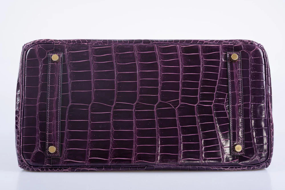 BIRKIN 25 GRIS CAILLOU & ETOUPE GRIZZLY AND SWIFT PALLADIUM HARDWARE (CopHERMÈS BIRKIN 35 AMETHYST POROSUS CROCODILE WITH GOLD HARDWAREy)
