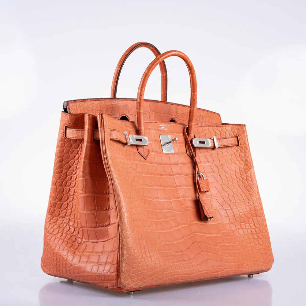 BIRKIN 40 SANGUINE MATTE ALLIGATOR PALLADIUM HARDWARE