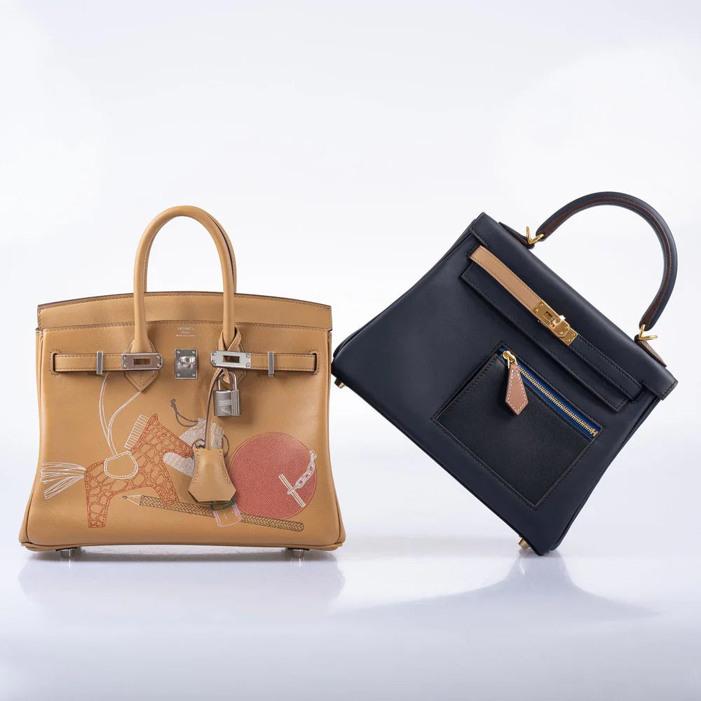 COLORMATIC KELLY 25 RETOURNE BLEU NUIT GOLD HARDWARE