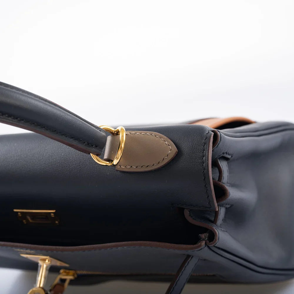COLORMATIC KELLY 25 RETOURNE BLEU NUIT GOLD HARDWARE