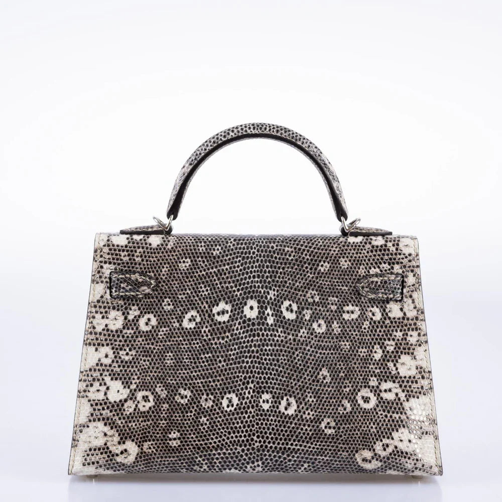 KELLY 20 MINI II SELLIER OMBRÉ LIZARD WITH PALLADIUM HARDWARE
