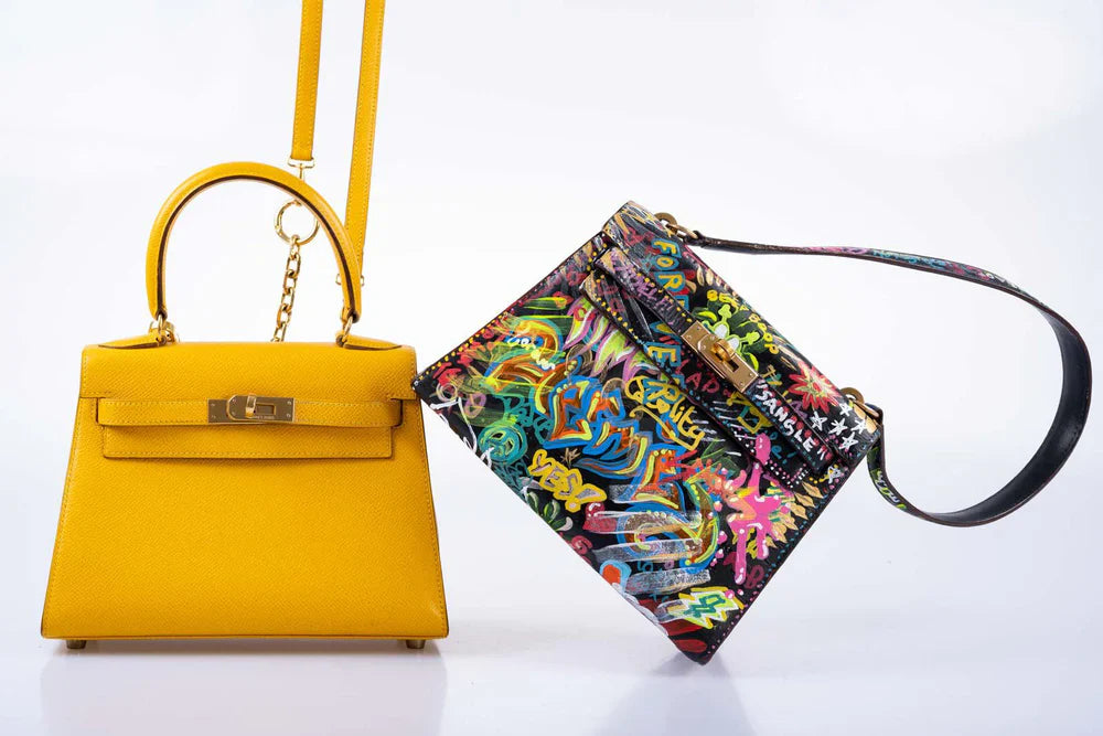 KELLY 20 MINI SELLIER JAUNE COURCHEVEL LEATHER GOLD HARDWARE