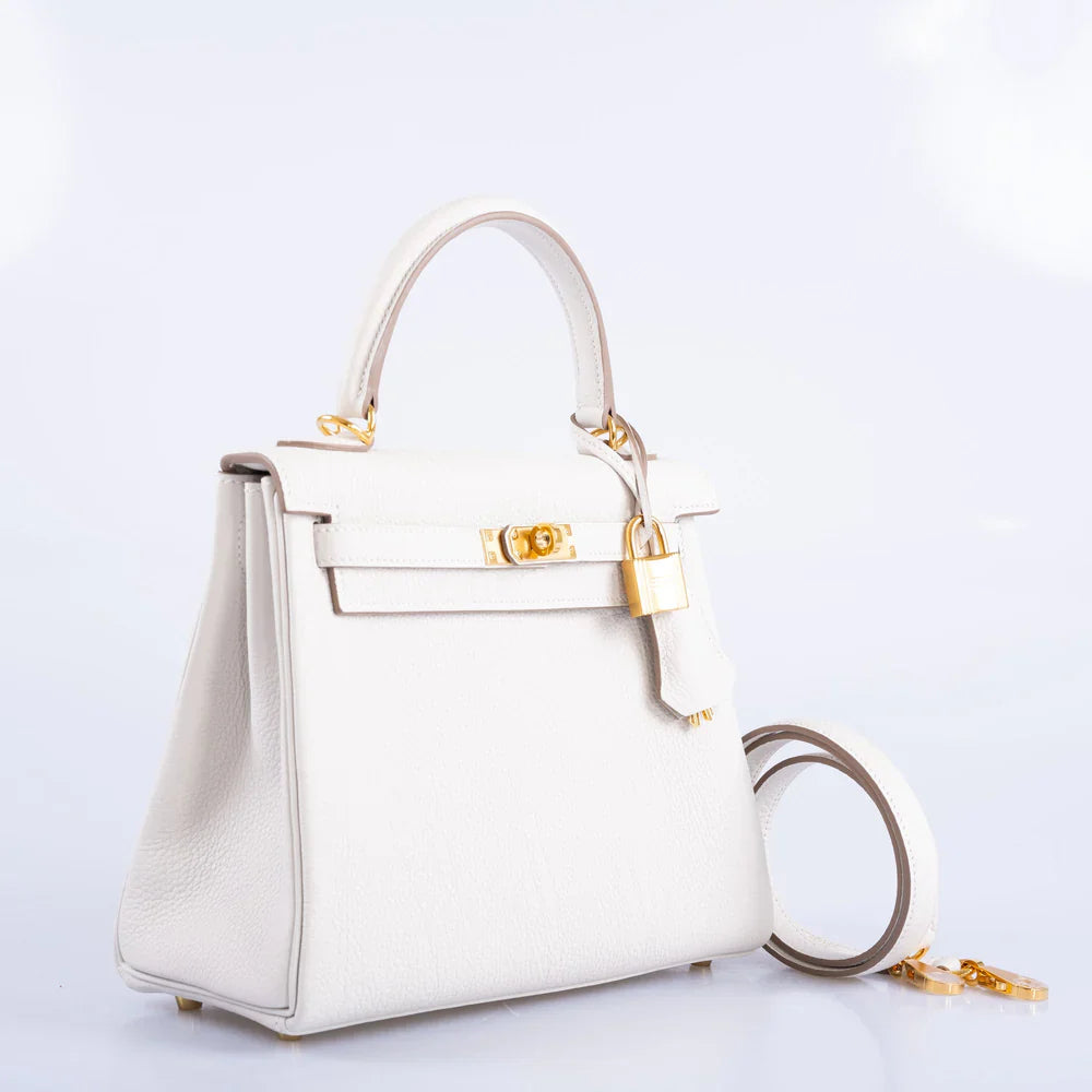 KELLY 25 RETOURNE GRIS PALE TOGO GOLD HARDWARE